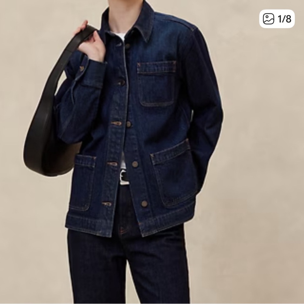 Banana Republic Dark Wash Denim Chore Jacket